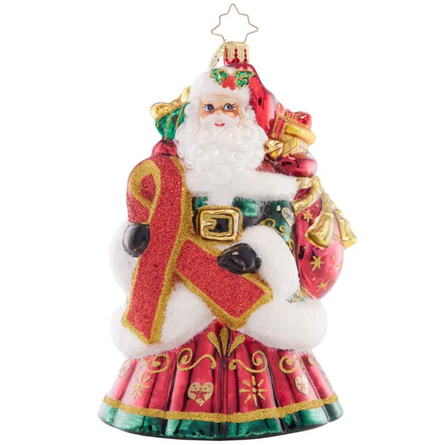 Ornaments Christmas Place | 2023 Heart Of Holiday Giving Glass Ornament ...