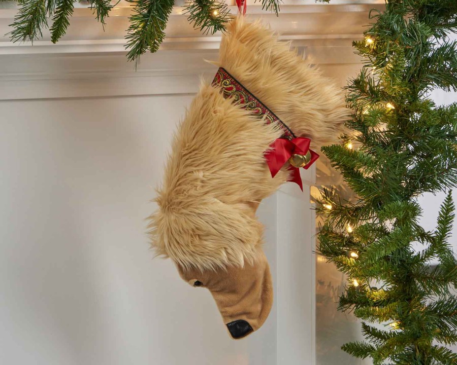 Stockings Christmas Place | Golden Retriever Stocking — Buy-christmas